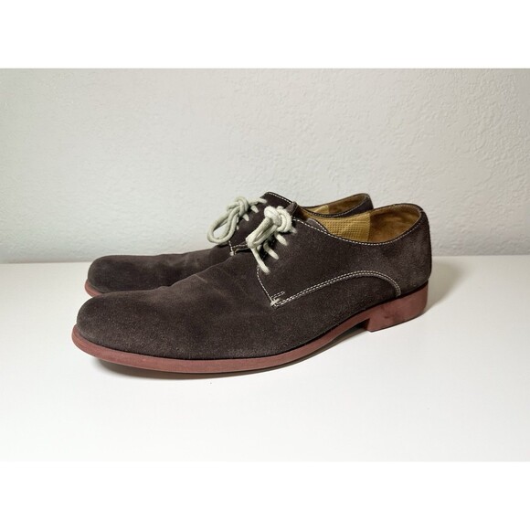 Cole Haan Men's‎ Size 10.5M Brown Leather Suede Lace-Up Derby Oxford Shoes - Picture 1 of 13